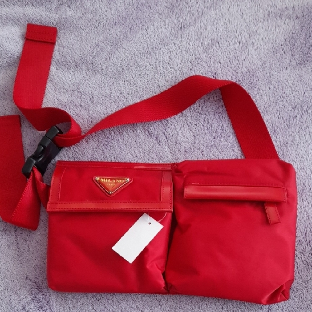 Milano Italy Red Crossbody Bag